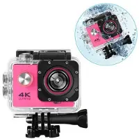 Mtp Products Sports SJ60 Vedenkestävä 4K WiFi Actionkamera - Kuuma Pinkki