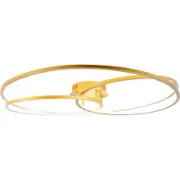QAZQA Kultakattovalaisin 78 cm sis. LED 3-vaiheinen himmennin - Rowin