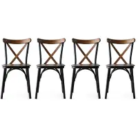 Skye Decor 4 tuolin setti Hanah Home Ahsap Ekol - Walnut