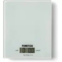 Funktion Keittiövaaka lasia valkoinen