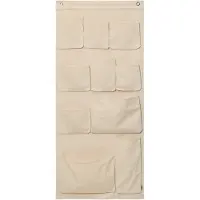 Ferm Living Canvas XL Wall Pockets säilytin, luonnonvalkoinen