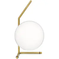 Flos IC lights T1 low pöytälamppu Harjattu messinki opaliainen