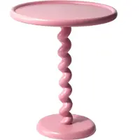 Pols Potten Side Table Twister - Pink - Ø46X H56CM