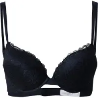 Lindex Bra Linnea In Lace - Black - Black - 80 C
