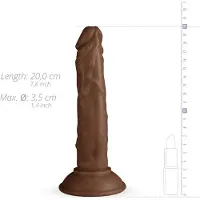 Real Fantasy Realistinen dildo Tyler 20 cm taipuisa PVC realistisilla suonilla