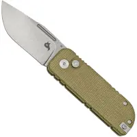Black Fox Black NU-BOWIE, Stonewashed D2 Blade, OD Green Micarta pocket knife