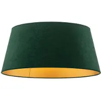 Duolla Varjostin Cone korkeus 22,5 cm, tummanvihreä/kulta , Vihreä, Tekstiili/kangas/silkki