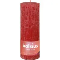 Bolsius Rustic kynttilä 19cm, 85h, Pehmeä punainen