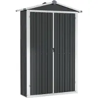 vidaXL Puutarhavaja antrasiitti 116x45x175 cm galvanoitu teräs