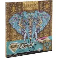 DK - Diamond Painting on Canvas - Elephant 30 x 30 cm - (K-260010)