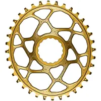 AbsoluteBLACK Oval 34t suoraan asennettava terä (Raceface) Gold 3 mm offsetti