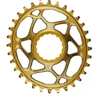 AbsoluteBLACK Oval 32T suoraan asennettava terä (Raceface) Gold 3 mm offsetti