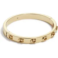 Coach Co Br Peg C Logo Hng Bngl - Gold - ONE SIZE