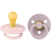 BIBS Colour 2-pack Pyöreitä Lateksituttia Blossom Dusky Lilac Blossom Dusky Lilac 0+ months Latex Vaaleanpunainen 0+ kuukautta Tytöt