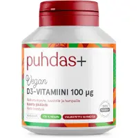 Puhdas+ Vegan D3-vitamiini 100 µg 60 kaps. Ravintolisä