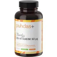 Raw Organic Puhdas+ D3-vitamiini 50µg, 120kaps