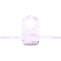 EVERYDAY BABY Silicone Bib With Belts Light Lavender - White - ONE SIZE