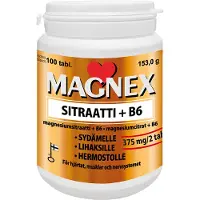 Magnex Sitraatti+B6 100 tabl. ravintolisä