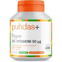 Raw Organic Puhdas+ Vegan D3-vitamiini 50ug 60kaps