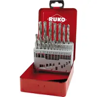 RUKO Metalliporanteräsarja 214214LI; DIN338; HSS-G; 19 kpl.