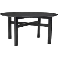 Hubsch Fjord Coffee Table Black - Black - Ø 80 cm