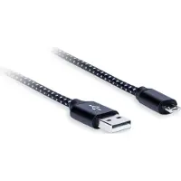 Aq Premium PC64018 1,8 m Musta-Valkoinen Hi-Fi USB-kaapeli