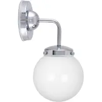 Globen Lighting - Alley Seinävalaisin IP44 Chrome/White