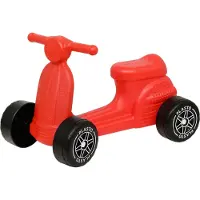Plasto Scooter hiljaisilla pyörillä - Punainen - - OneSize - Kolmipyörät