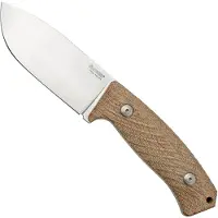 Lionsteel M3 M3-CVN Natural Canvas Micarta fixed knife