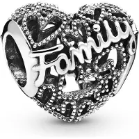Pandora Heart Sterling Silver Charm - Silver - ONE SIZE