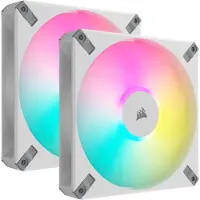 Corsair iCUE AF140 RGB Elite, 140 mm, PWM, nestelaakeri, ARGB -tuuletinsarja, 2 kpl, musta