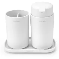 Brabantia ReNew käsienpesuallassetti, 3 osaa Valkoinen