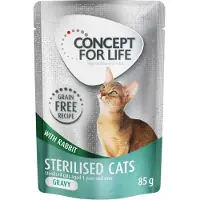 Concept for Life 24x85g Sterilised viljaton kania kastikkeessa