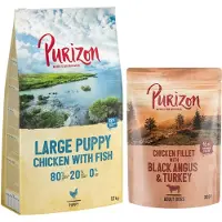 Purizon 12kg Puppy Large kana & kala koiran kuivaruoka
