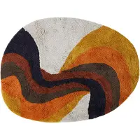 HK Living Retro swirl kylpyhuoneen matto 90 x 120 cm Retro multicolours