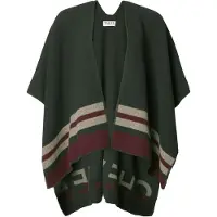 Chevalier Penrose Wool Poncho Dark Green One Size