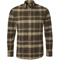 Chevalier Heron Flannel Shirt Men Soil Brown Checked 3XL