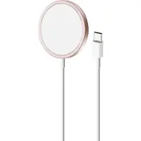 Puro Magnetic Charging Cable USB-C MagSafe 15W Wireless Charger (pink)