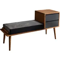 Hannah Home Fiina 120 cm ruskea/antrasiitti eteispenkki