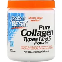 Doctors Best Pure Collagen Tyyppi 1 ja 3, jauhe - 200g