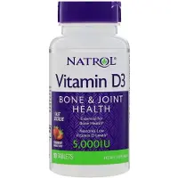 Natrol D-vitamiini 3 nopeasti liukeneva, 5000IU - 90 tablettia