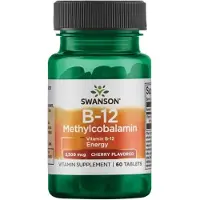Swanson Health Vitamiini B-12 Metyylikobalamiini, 2500mcg Kirsikka - 60 tablettia