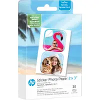 HP Sprocket 2x3 Premium Zink -valmiiksi leikattu tarravalokuvapaperi, 30 arkkia, yhteensopiva Sprocket -valokuvatulostimien kanssa