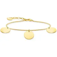 Thomas Sabo with three discs kullanvärinen rannekoru A1961-413-39-L19V