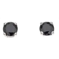 Silver Bar zirkoniakorvakorut 7 mm musta 3461