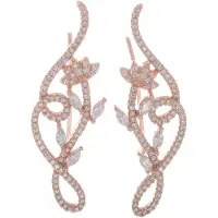 Silver Bar Kimppu ear cuff rustokorvakorut kullattu 42 mm 7325