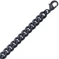 Ace of Spades musta panssariranneketju Miami Cuban 10 mm SSB-8405BK/20cm