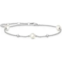 Thomas Sabo Bracelet Pearls And White Stones - Silver - ONE SIZE