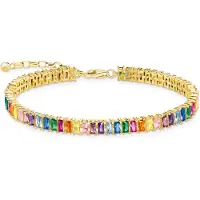 Thomas Sabo Rainbow Heritage Tennis bracelet colourful stones gold rannekoru A2030-996-7-L19V