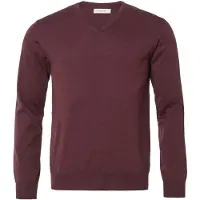Chevalier Aston V-Neck Merino Pullover Men Wine Red S